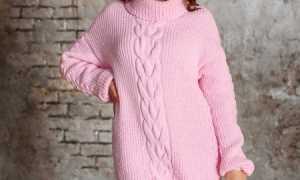 Платье-свитер оверсайз спицами – 4 схемы с описанием, видео