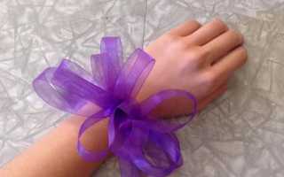 Как сделать бант из капроновой ленты своими руками
