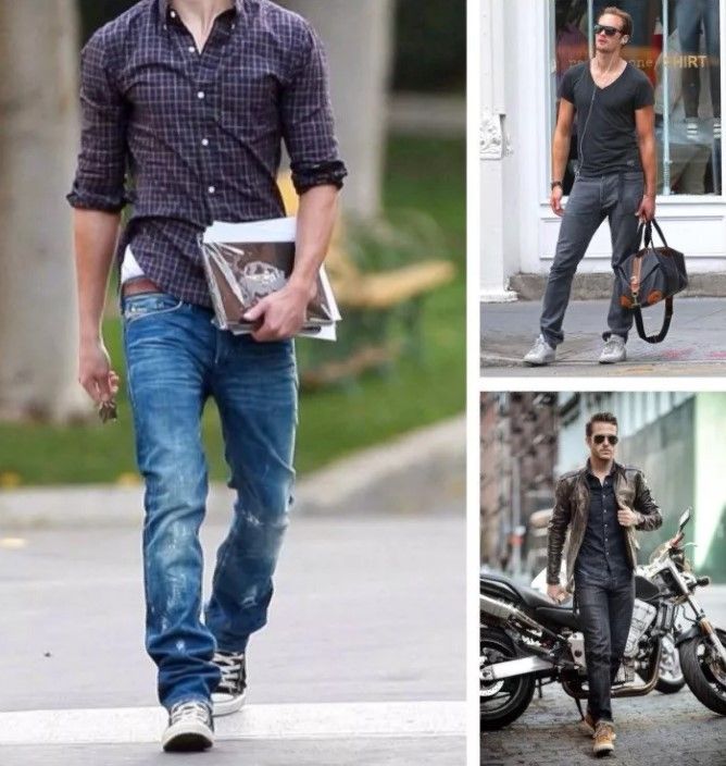 Что одеть с серыми джинсами мужчине