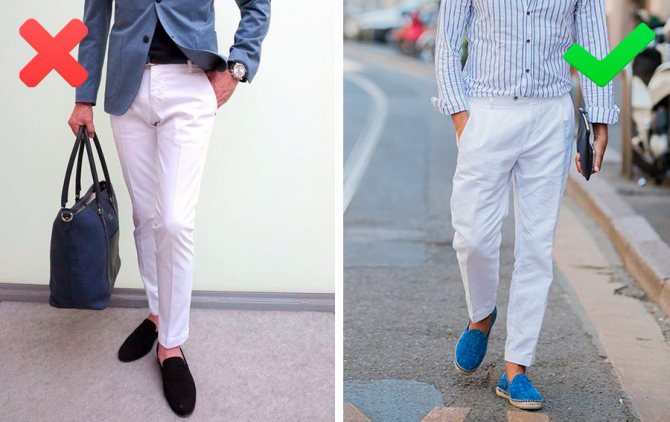 как правильно сочетать брюки и обувь