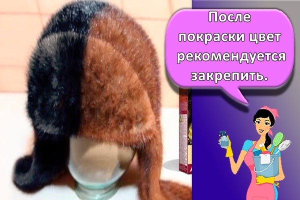 После покраски цвет рекомендуется закрепить.