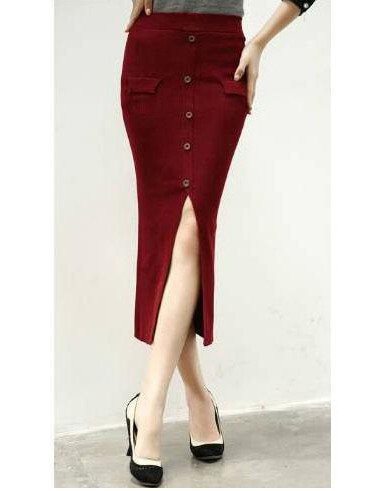 Юбка с разрезом спереди